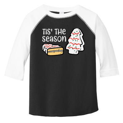 Tis The Season Christmas Tree Cake Xmas Toddler Fine Jersey T-Shirt