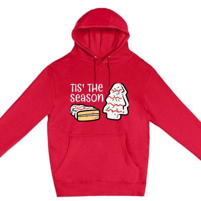 Tis The Season Christmas Tree Cake Xmas Premium Pullover Hoodie