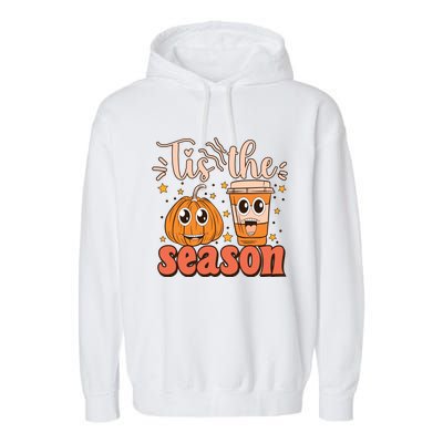 Tis The Season Pumpkin Spice Fall Vibes Autumn Season Thanksgiving Pumpkin Spice Garment-Dyed Fleece Hoodie