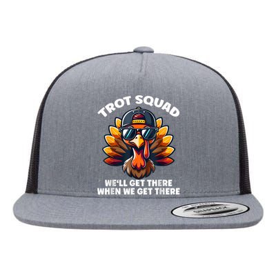 Turkey Trot Squad Flat Bill Trucker Hat