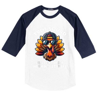 Turkey Trot Squad Baseball Sleeve Shirt