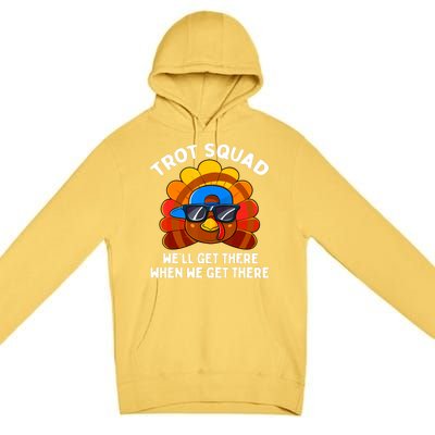 Turkey Trot Squad Thanksgiving Running Costume Premium Pullover Hoodie