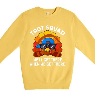 Turkey Trot Squad Thanksgiving Running Costume Premium Crewneck Sweatshirt