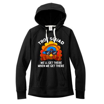 Turkey Trot Squad Thanksgiving Running Costume Women's Fleece Hoodie