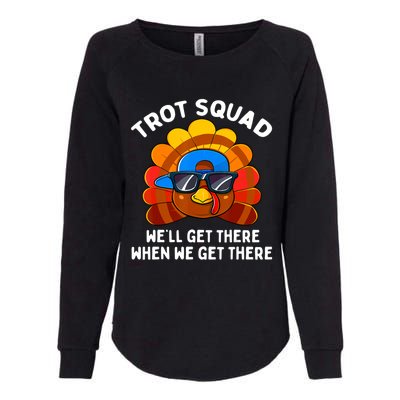 Turkey Trot Squad Thanksgiving Running Costume Womens California Wash Sweatshirt