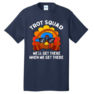 Turkey Trot Squad Thanksgiving Running Costume Tall T-Shirt