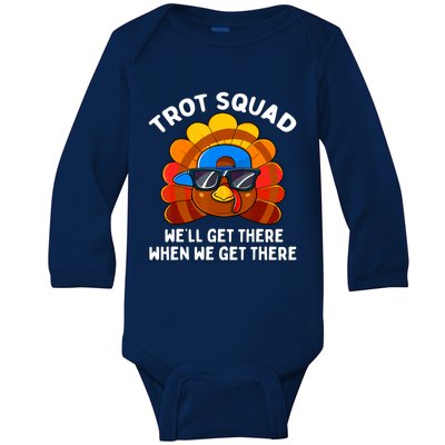 Turkey Trot Squad Thanksgiving Running Costume Baby Long Sleeve Bodysuit