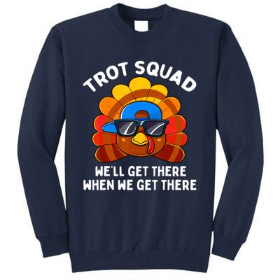 Turkey Trot Squad Thanksgiving Running Costume Tall Sweatshirt