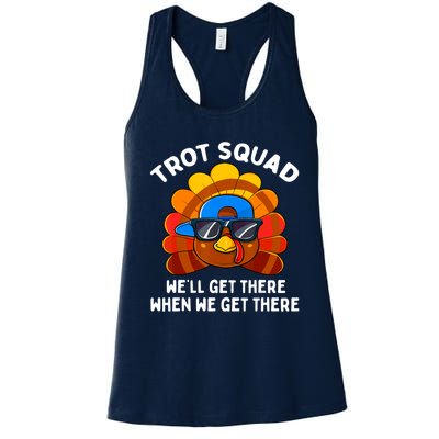 Turkey Trot Squad Thanksgiving Running Costume Women's Racerback Tank