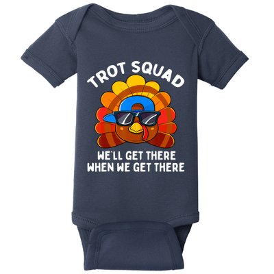 Turkey Trot Squad Thanksgiving Running Costume Baby Bodysuit