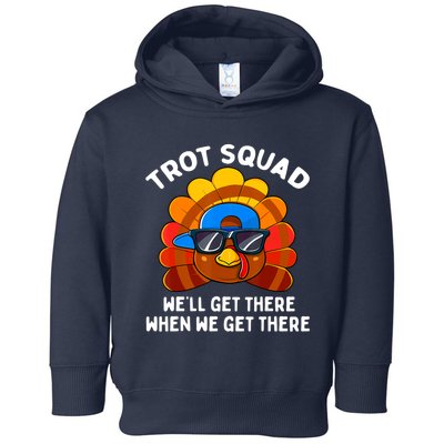 Turkey Trot Squad Thanksgiving Running Costume Toddler Hoodie