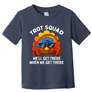 Turkey Trot Squad Thanksgiving Running Costume Toddler T-Shirt