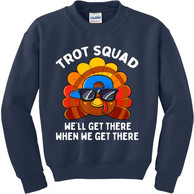 Turkey Trot Squad Thanksgiving Running Costume Kids Sweatshirt