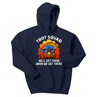 Turkey Trot Squad Thanksgiving Running Costume Kids Hoodie