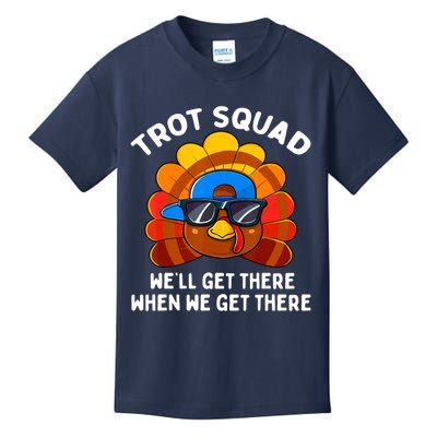 Turkey Trot Squad Thanksgiving Running Costume Kids T-Shirt