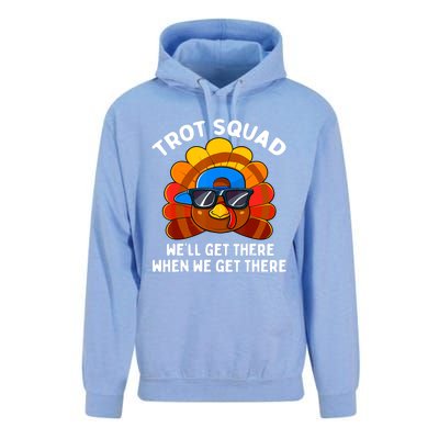 Turkey Trot Squad Thanksgiving Running Costume Unisex Surf Hoodie