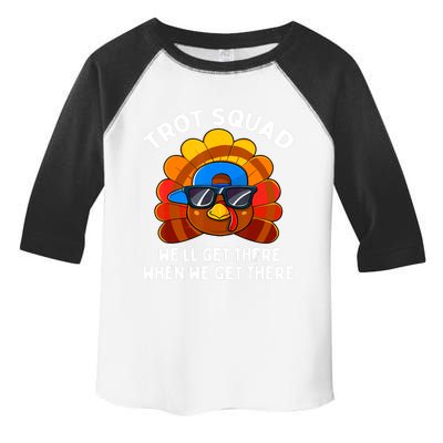 Turkey Trot Squad Thanksgiving Running Costume Toddler Fine Jersey T-Shirt