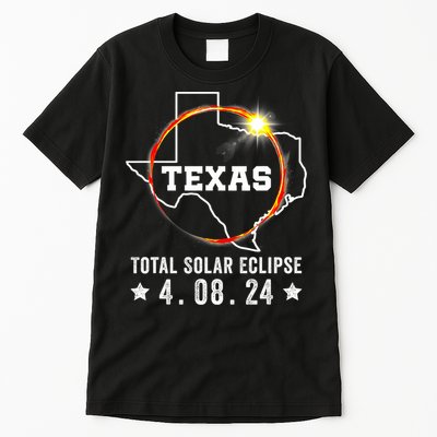 Texas Total Solar Eclipse April 8 2024 Texas Solar Eclipse Tall T-Shirt