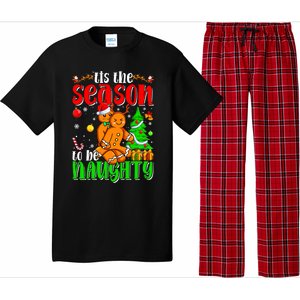 Tis The Season To Be Naughty Christmas Gingerbread Couple Gift Pajama Set