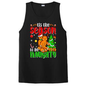 Tis The Season To Be Naughty Christmas Gingerbread Couple Gift PosiCharge Competitor Tank