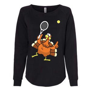 Turkey Tennis Sunset Retro Thanksgiving Sport Womens California Wash Sweatshirt