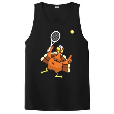 Turkey Tennis Sunset Retro Thanksgiving Sport PosiCharge Competitor Tank