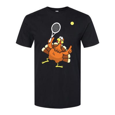 Turkey Tennis Sunset Retro Thanksgiving Sport Softstyle® CVC T-Shirt