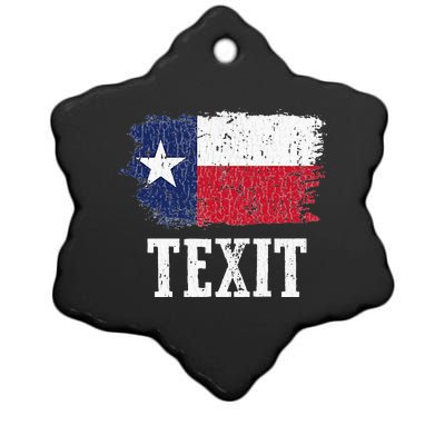 Texit Texas Secede Texan State Flag Texas State Pride Texit Ceramic Star Ornament