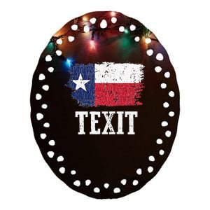 Texit Texas Secede Texan State Flag Texas State Pride Texit Ceramic Oval Ornament