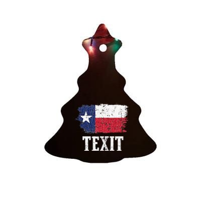 Texit Texas Secede Texan State Flag Texas State Pride Texit Ceramic Tree Ornament