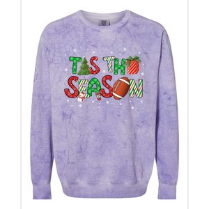 Tis The Season Football Xmas Tree Coffee Merry Christmas Gift Colorblast Crewneck Sweatshirt