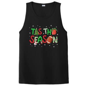 Tis The Season Football Xmas Tree Coffee Merry Christmas Gift PosiCharge Competitor Tank