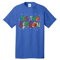 Tis The Season Football Xmas Tree Coffee Merry Christmas Gift Tall T-Shirt