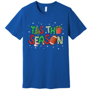 Tis The Season Football Xmas Tree Coffee Merry Christmas Gift Premium T-Shirt