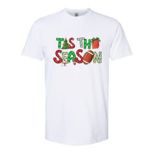 Tis The Season Football Xmas Tree Coffee Merry Christmas Gift Softstyle CVC T-Shirt