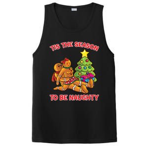 Tis The Season To Be Naughty Gingerbread Love Couple Gift PosiCharge Competitor Tank