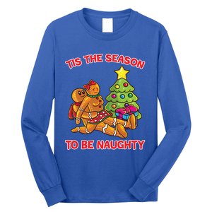 Tis The Season To Be Naughty Gingerbread Love Couple Gift Long Sleeve Shirt