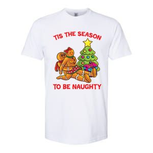 Tis The Season To Be Naughty Gingerbread Love Couple Gift Softstyle CVC T-Shirt