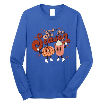 Tis The Season Pumpkin Boo 60s 70s Hippie Halloween Costume Gift Long Sleeve Shirt