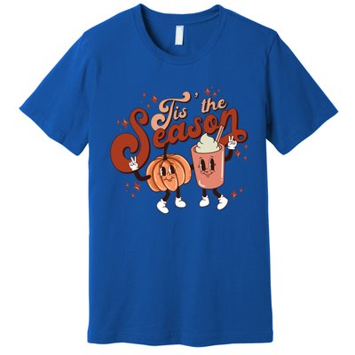 Tis The Season Pumpkin Boo 60s 70s Hippie Halloween Costume Gift Premium T-Shirt