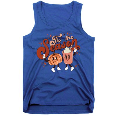 Tis The Season Pumpkin Boo 60s 70s Hippie Halloween Costume Gift Tank Top