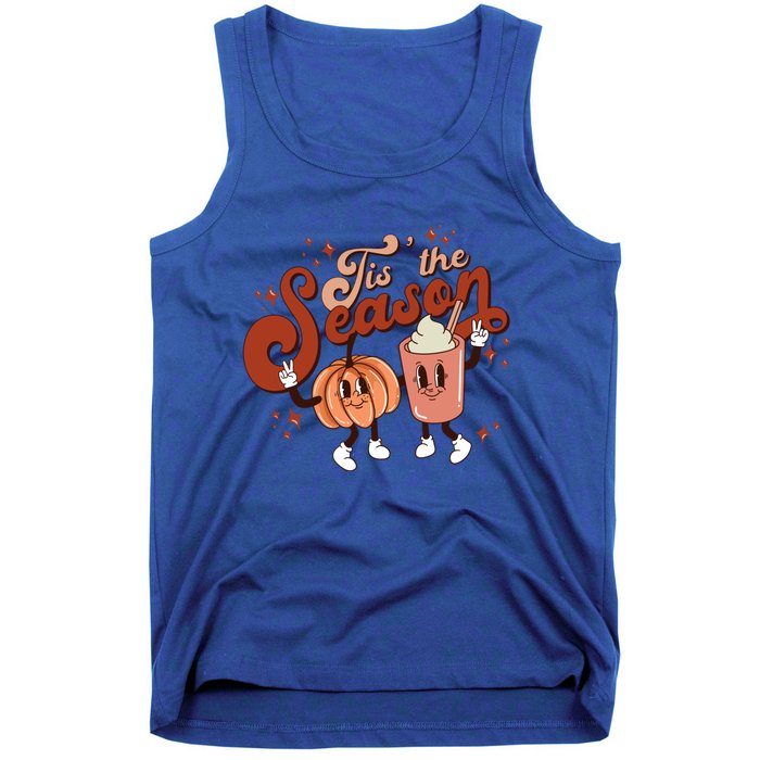 Tis The Season Pumpkin Boo 60s 70s Hippie Halloween Costume Gift Tank Top