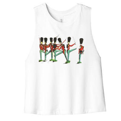 Toy Tin Soldiers Nutcracker Goofing Around Women's Racerback Cropped Tank