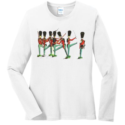 Toy Tin Soldiers Nutcracker Goofing Around Ladies Long Sleeve Shirt