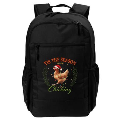 Tis The Season To Be Chicking Funny Christmas Chicken Backpack