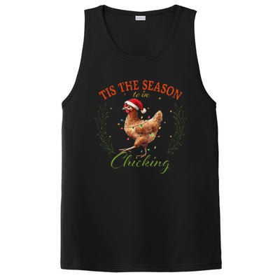 Tis The Season To Be Chicking Funny Christmas Chicken PosiCharge Competitor Tank