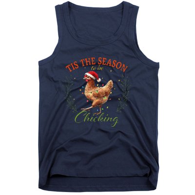 Tis The Season To Be Chicking Funny Christmas Chicken Tank Top