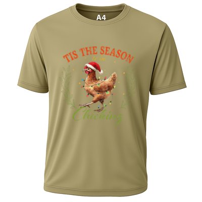 Tis The Season To Be Chicking Funny Christmas Chicken Performance Shirt