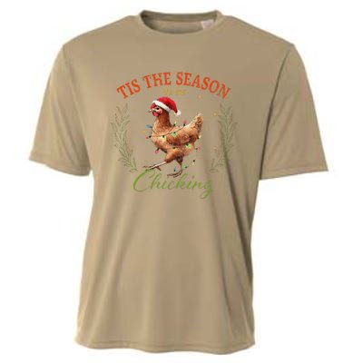 Tis The Season To Be Chicking Funny Christmas Chicken Cooling Performance Crew T-Shirt