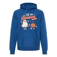 Tis' The Season Retro Halloween Party Funny Ghost Pumpkin Great Gift Premium Hoodie